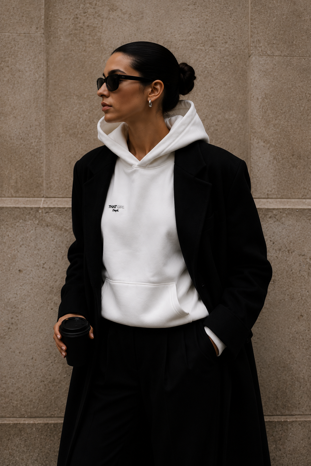 SNOWDUST WHITE HOODIE - Plot Twist Pending