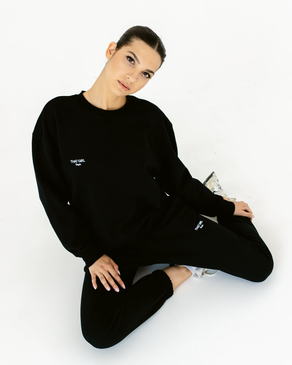 THAT GIRL SWEATSHIRT SET - Eclipse Black