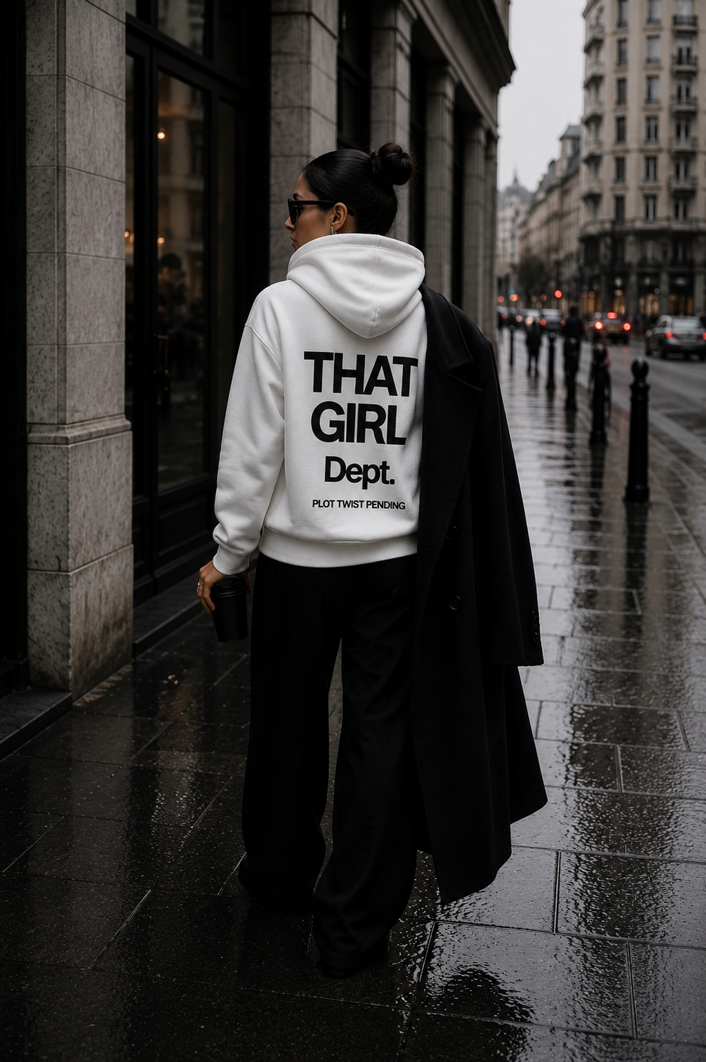 SNOWDUST WHITE HOODIE - Plot Twist Pending