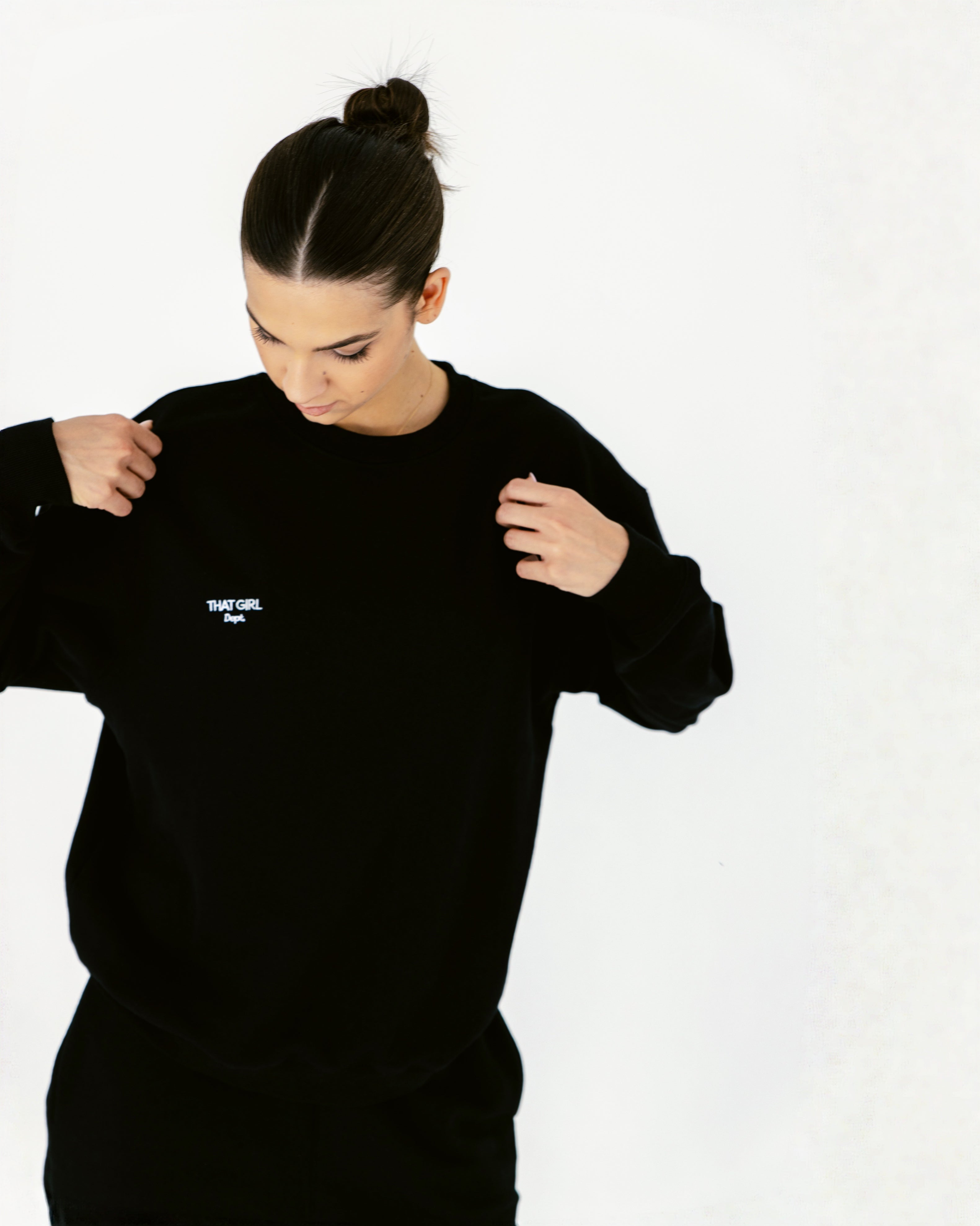 THAT GIRL SWEATSHIRT SET - Eclipse Black