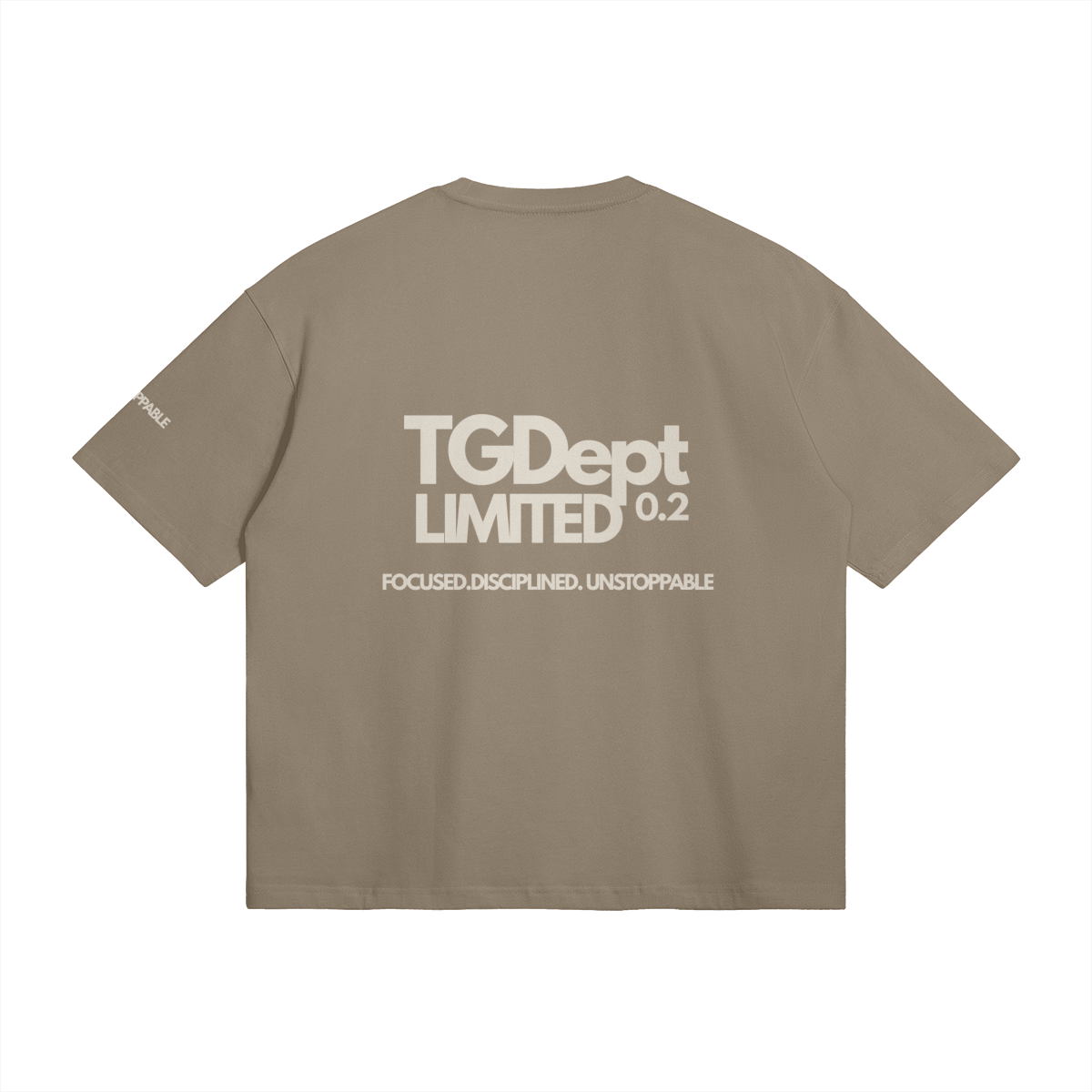 Taupe Mist Tee -  Drop 0.2 (Focused. Disciplined. Unstoppable.)